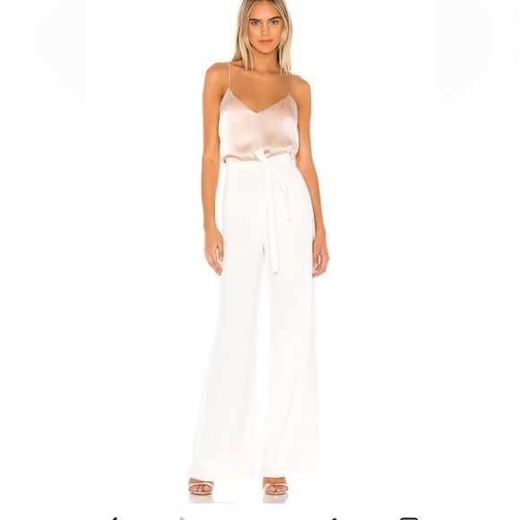 Amanda Uprichard Ariya Pants Ivory
Cream Wide Leg Tie flowy Revolve M - Picture 2 of 8